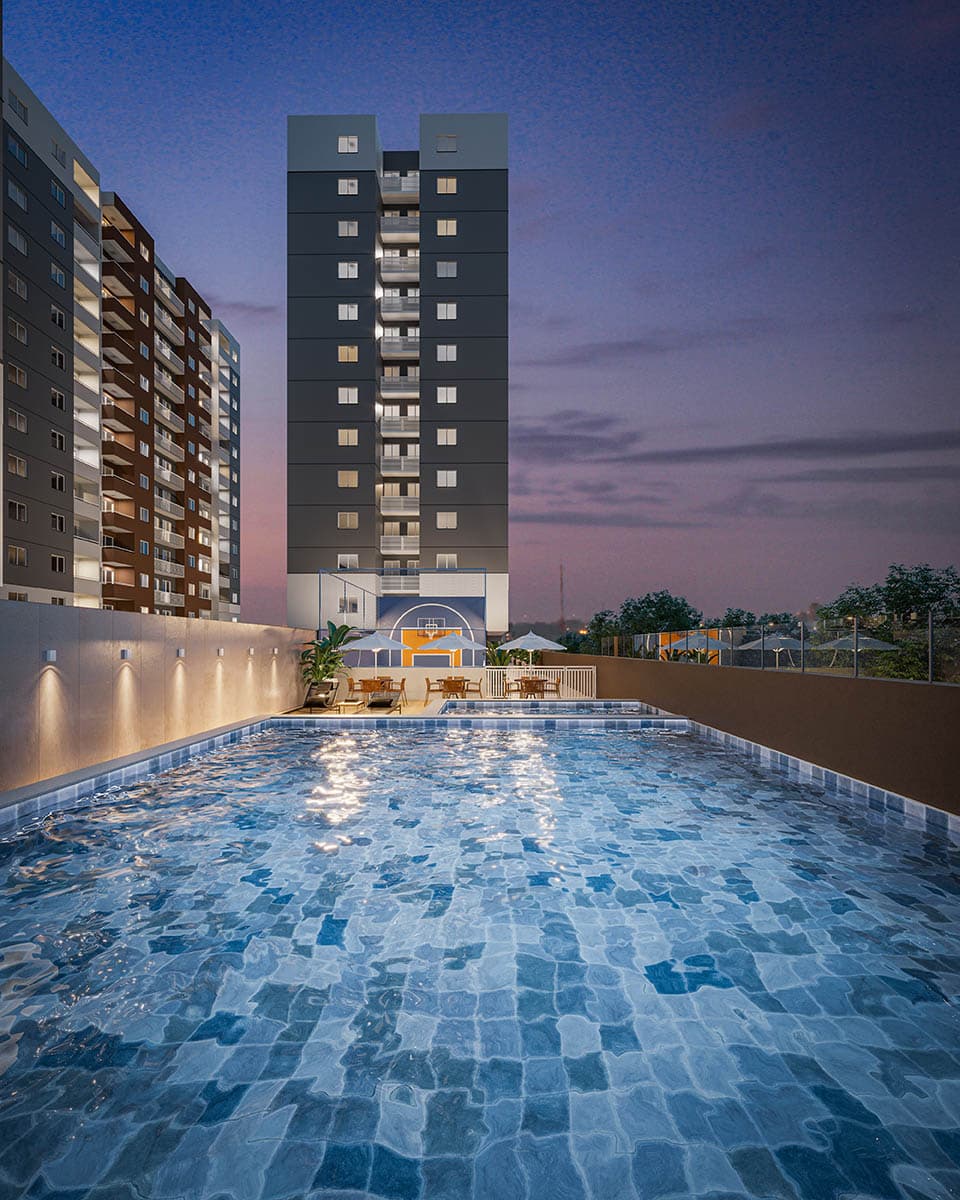 Piscinas adulto e infantil do Vivenda Coqueiral